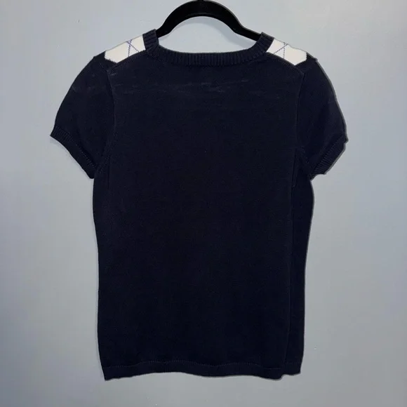 Banana Republic Sweater Top Blue and White Large Petite - Picture 2 of 3